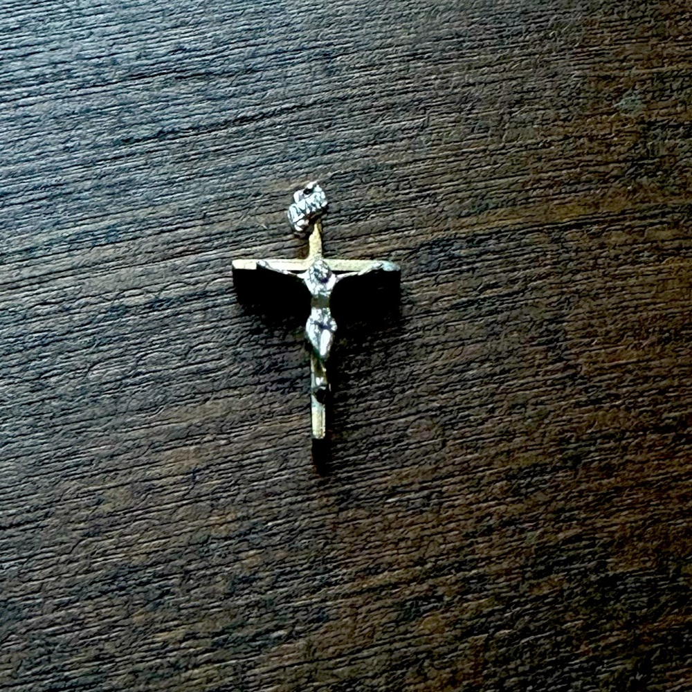 Gold and Silver Cross Pendant